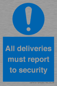 All deliveries must report to security